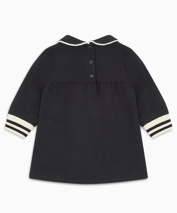 EMPORIO ARMANI BABY logo embroidered jersey dress 
