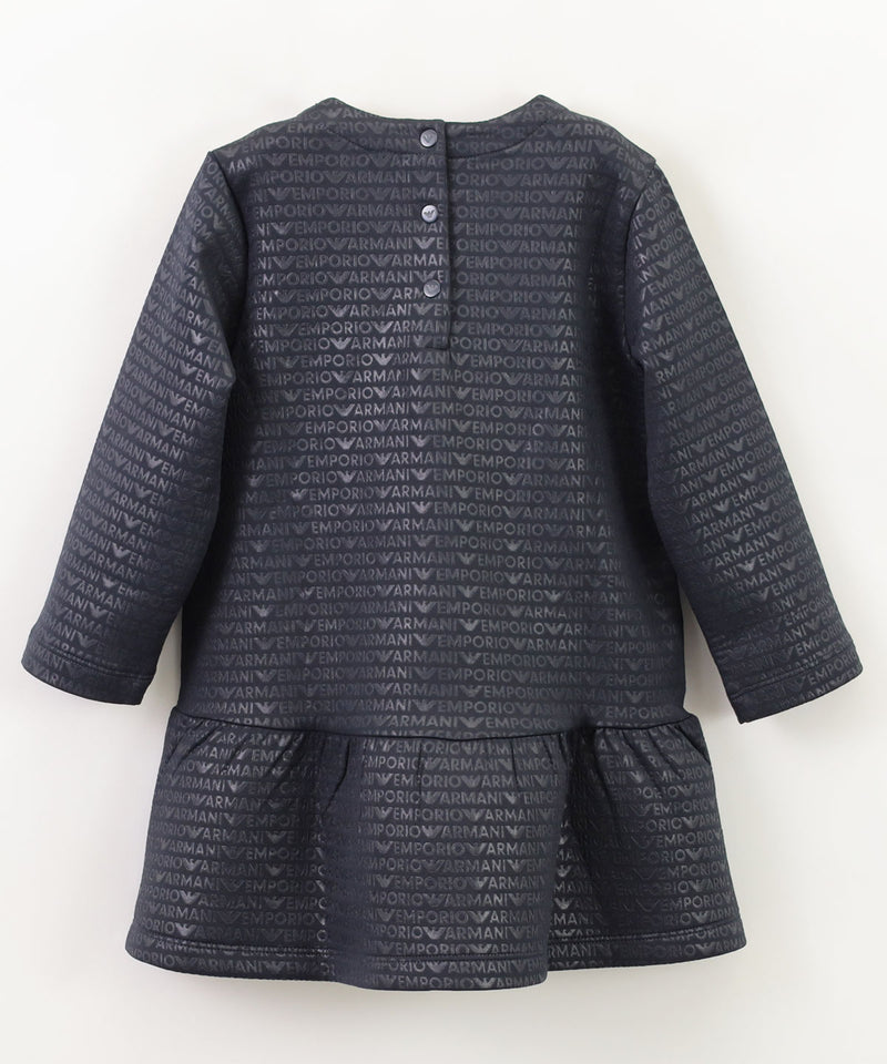 EMPORIO ARMANI BABY オールオーバー ロゴレタリングワンピース