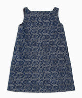 EMPORIO ARMANI jacquard lettering denim dress 