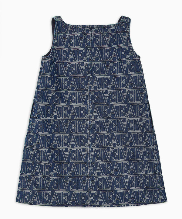 EMPORIO ARMANI jacquard lettering denim dress 