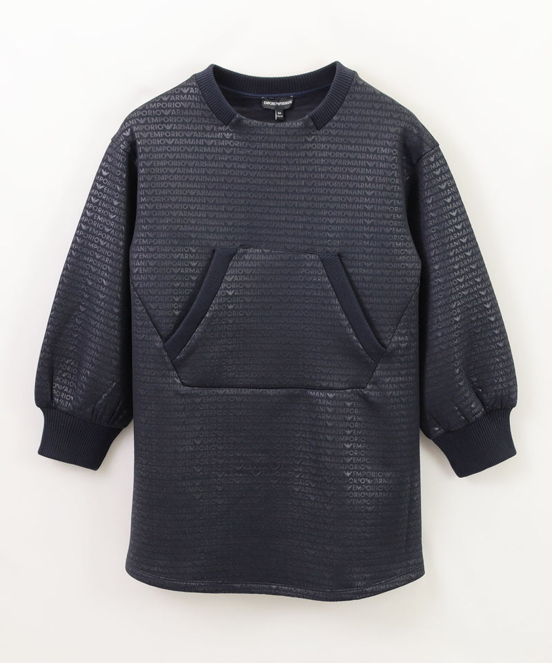 EMPORIO ARMANI ジャージー オールオーバー ロゴレタリングワンピース 1