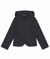 EMPORIO ARMANI All-over jacquard logo lettering hooded jacket 