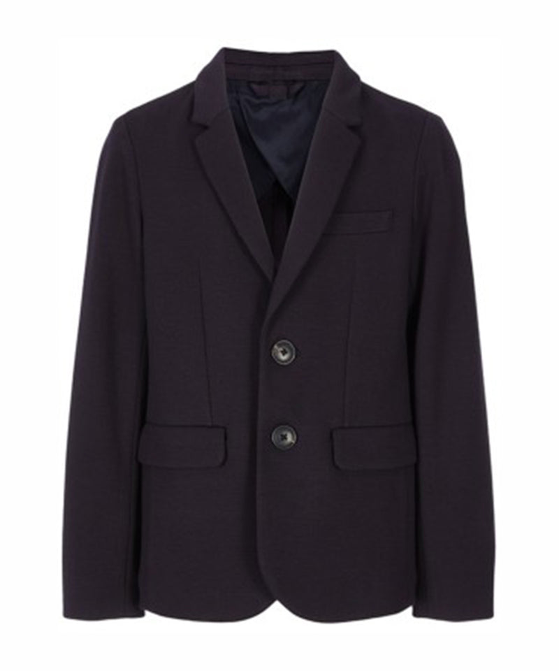 EMPORIO ARMANI stitched jersey single-breasted jacket ★