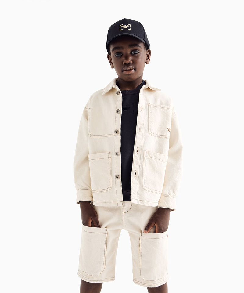 EMPORIO ARMANI Multi-pocket twill jacket