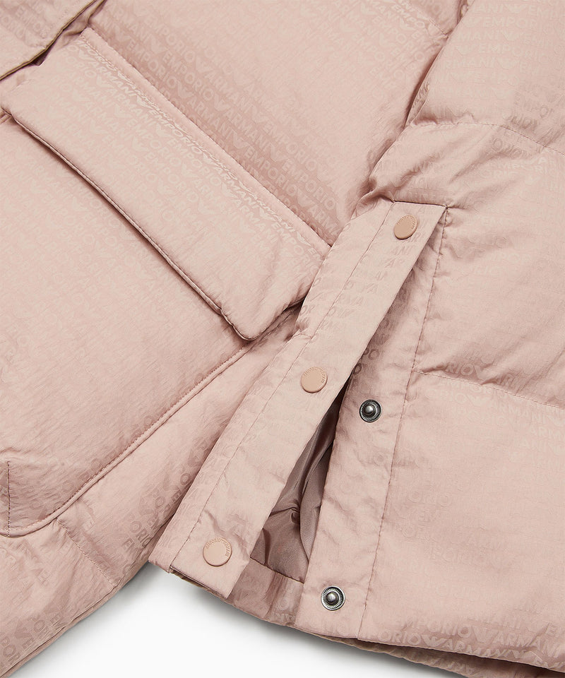 EMPORIO ARMANI ロゴレタリング再生ダウンASVパファーコート