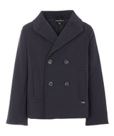 EMPORIO ARMANI Soft-touch nylon double-breasted jacket ★ 