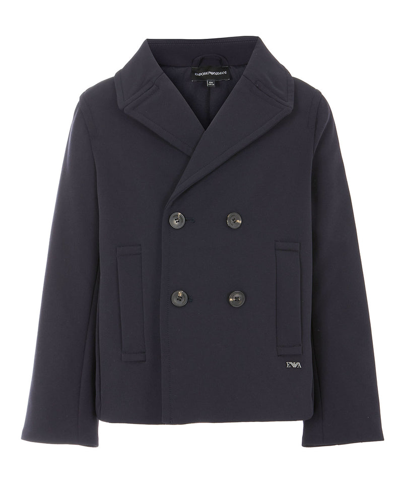 EMPORIO ARMANI Soft-touch nylon double-breasted jacket ★ 