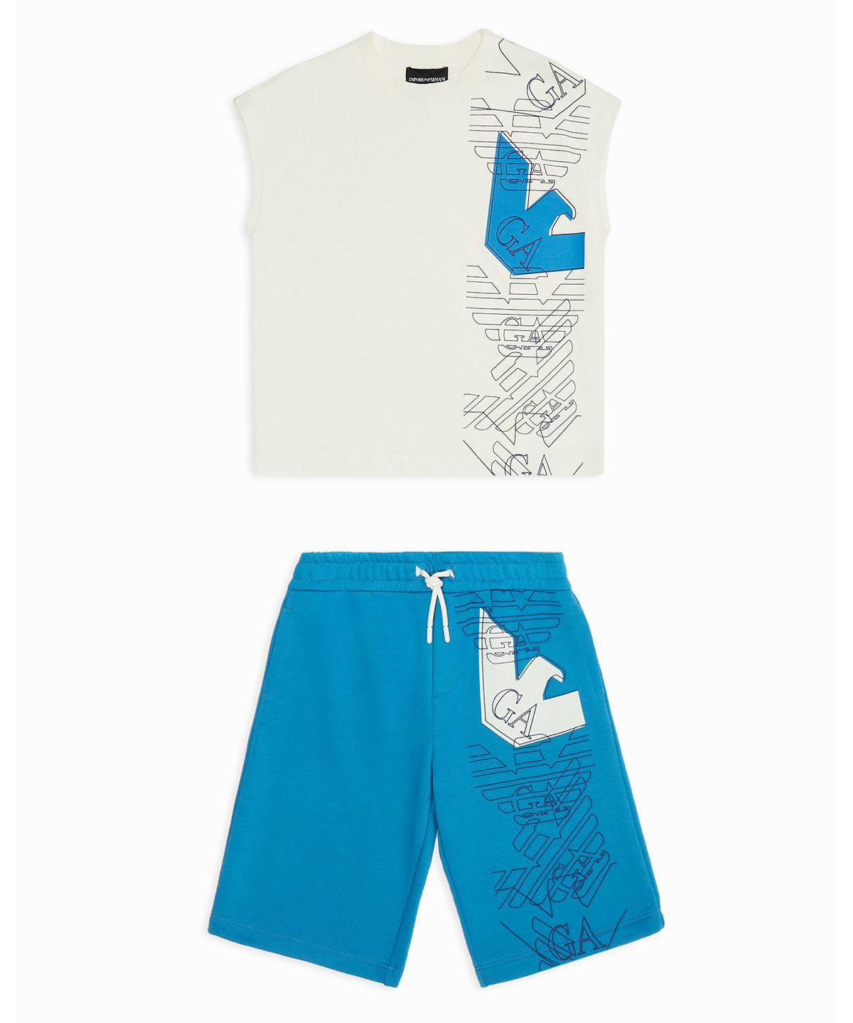 EMPORIO ARMANI Comfort Fit Cut and Sew & Bermuda Shorts Set 1