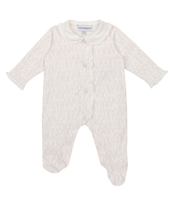 EMPORIO ARMANI BABY オールオーバーイーグル&ロゴロンパース
