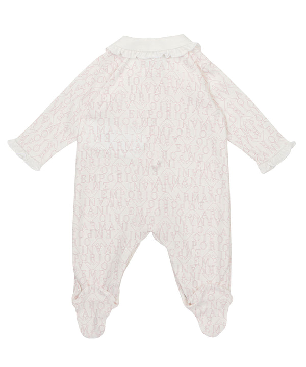 EMPORIO ARMANI BABY オールオーバーイーグル&ロゴロンパース