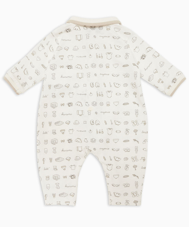 EMPORIO ARMANI BABY hand-drawn print romper ★