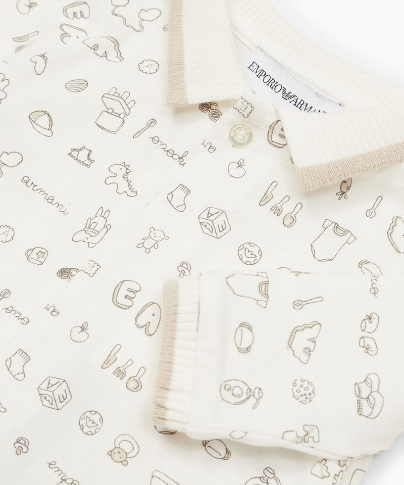 EMPORIO ARMANI BABY hand-drawn print romper ★