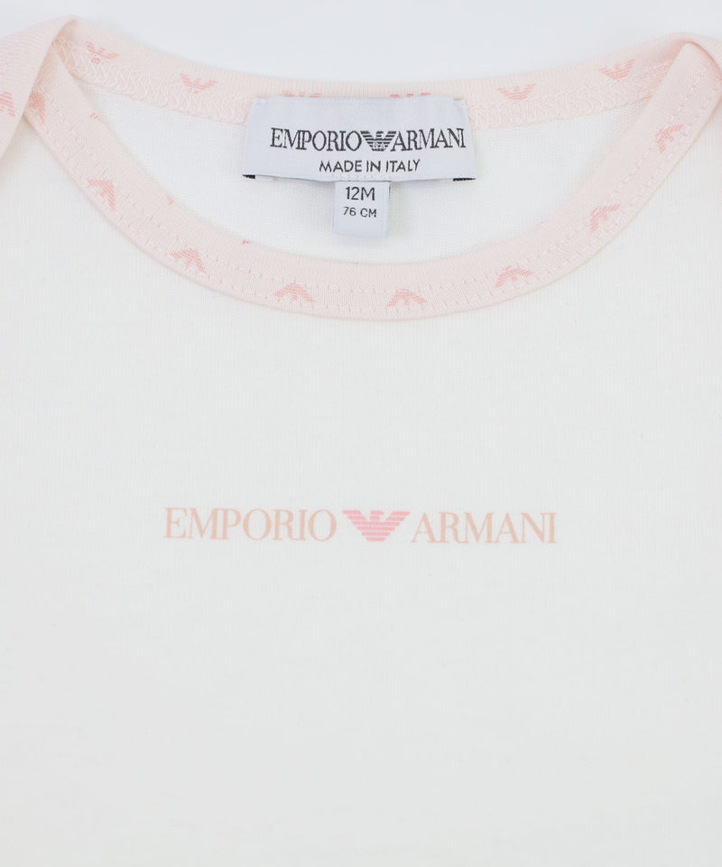EMPORIO ARMANI BABY オールオーバーオプアートイーグルロンパース2点セット４