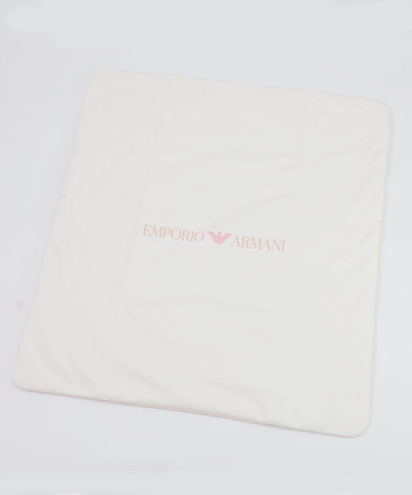 EMPORIO ARMANI BABY オプアートロゴ＆イーグルダブルフェイスブランケット１