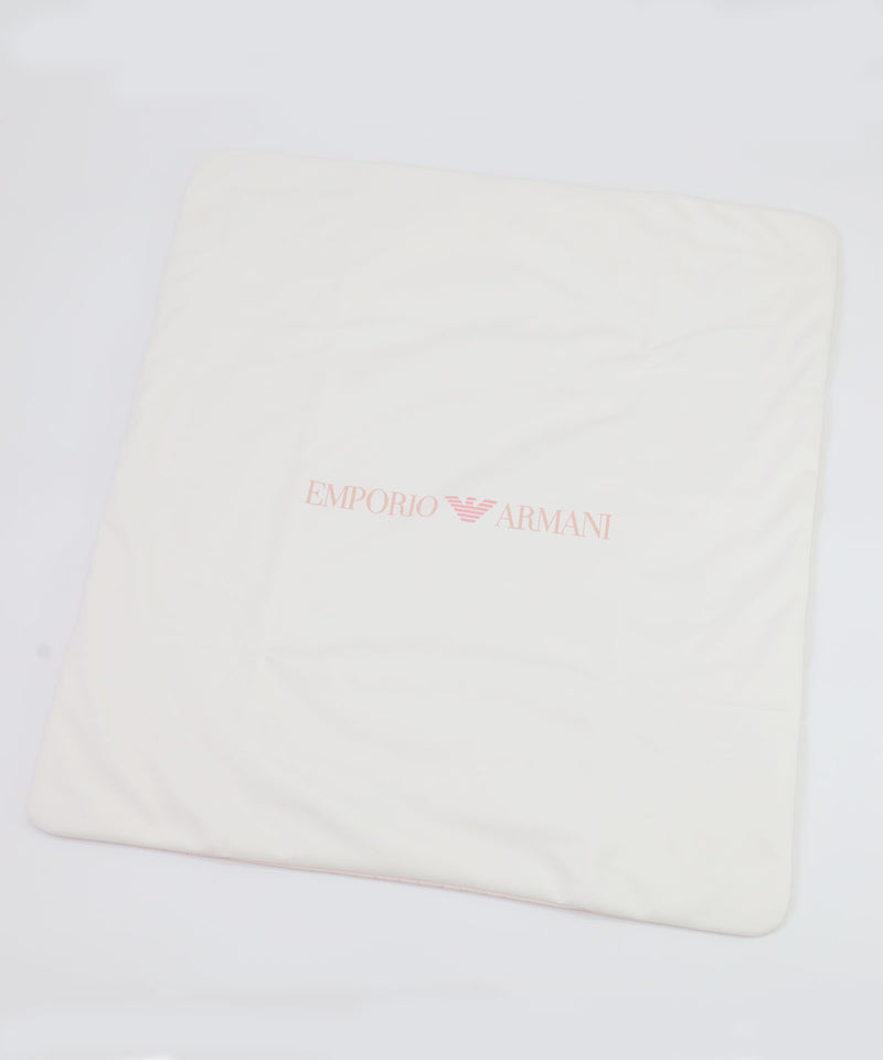 EMPORIO ARMANI BABY オプアートロゴ＆イーグルダブルフェイスブランケット１