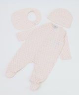 EMPORIO ARMANI BABY 片側オールオーバー オプアートイーグルビブ＆ビーニーギフトセット１