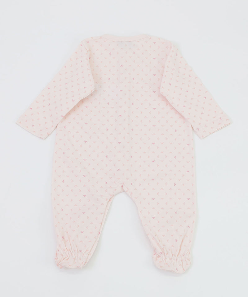 EMPORIO ARMANI BABY 片側オールオーバー オプアートイーグルビブ＆ビーニーギフトセット３