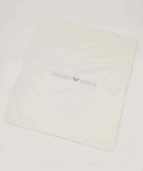EMPORIO ARMANI BABY Op Art Logo &amp; Eagle Double Face Blanket ★ 