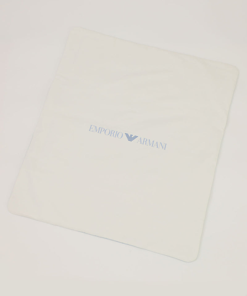 EMPORIO ARMANI BABY Op Art Logo &amp; Eagle Double Face Blanket ★ 