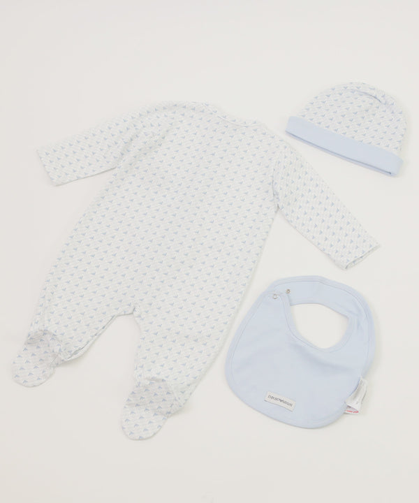 EMPORIO ARMANI BABY Romper Set (Romper, Bib, and Hat) ★