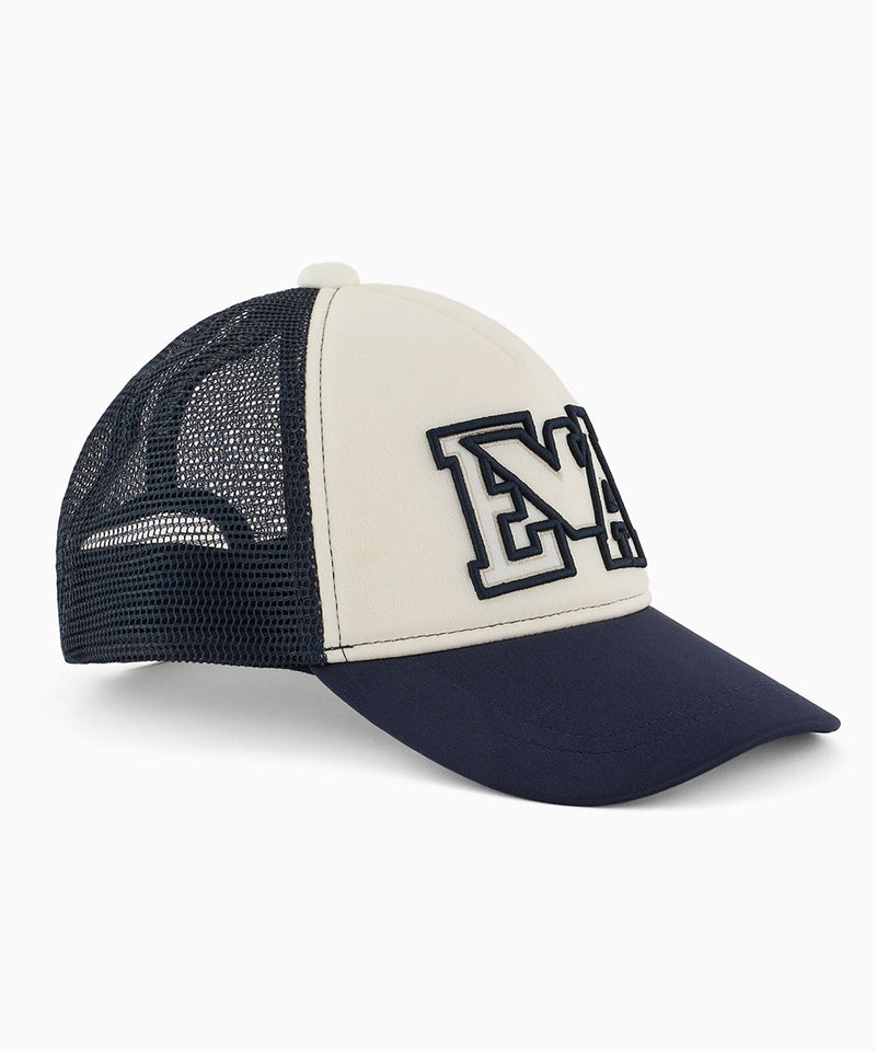 EMPORIO ARMANI Oversized EA Embroidery &amp; Mesh Back Baseball Cap 41-401624022-06 55cm/57cm