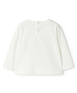 IL GUFO BABY&KIDS フラワーアップリケ付きプリントカットソー 42-840124016-01 18M/2Y/3Y