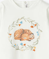 IL GUFO BABY&KIDS フラワーアップリケ付きプリントカットソー 42-840124016-01 18M/2Y/3Y