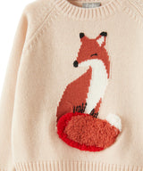 IL GUFO fox刺繍ディティールメリノニット３