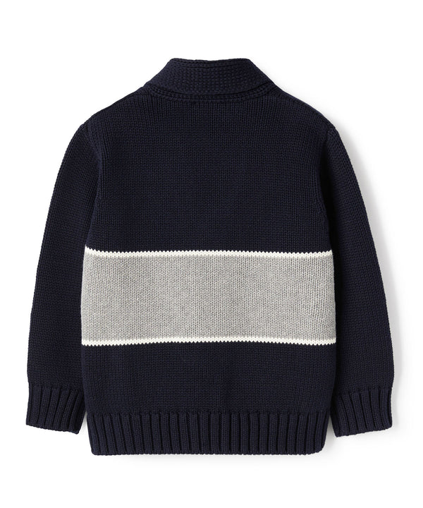 IL GUFO Block Color Organic Cotton Cardigan