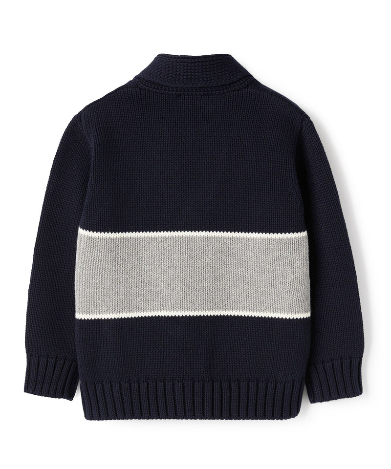 IL GUFO Block Color Organic Cotton Cardigan