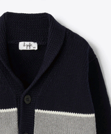 IL GUFO Block Color Organic Cotton Cardigan