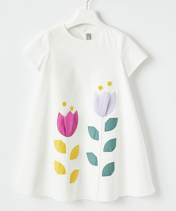 IL GUFO Flower Pocket Flare Dress 21-840722019-01 3Y/10Y/14Y 