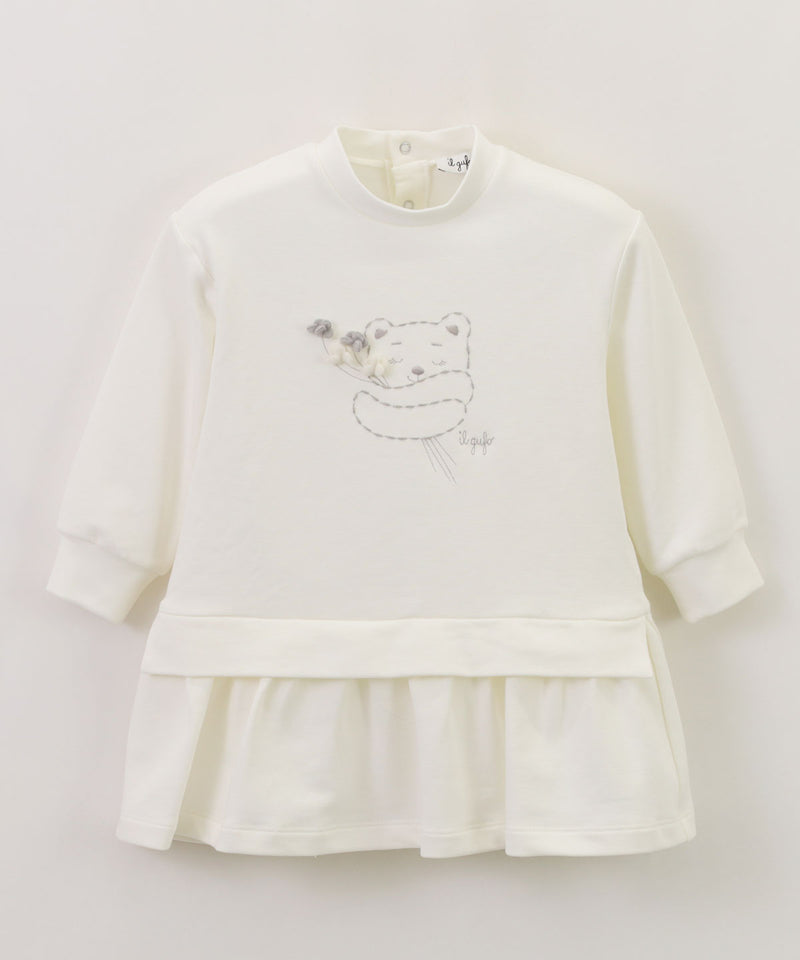 IL GUFO BABY&KIDS 刺繍入りコットンワンピース 42-840724029-01 2Y/3Y