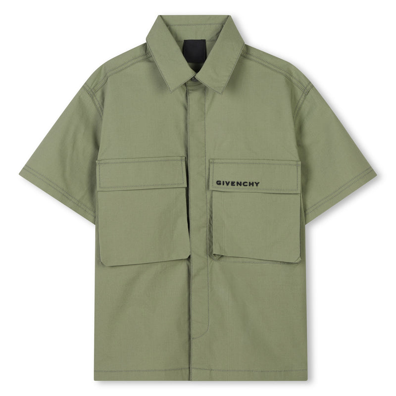 GIVENCHY Patch pocket stretch cotton shirt