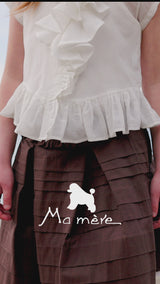 MAMERE 24SS Sheer Frill Blouse 