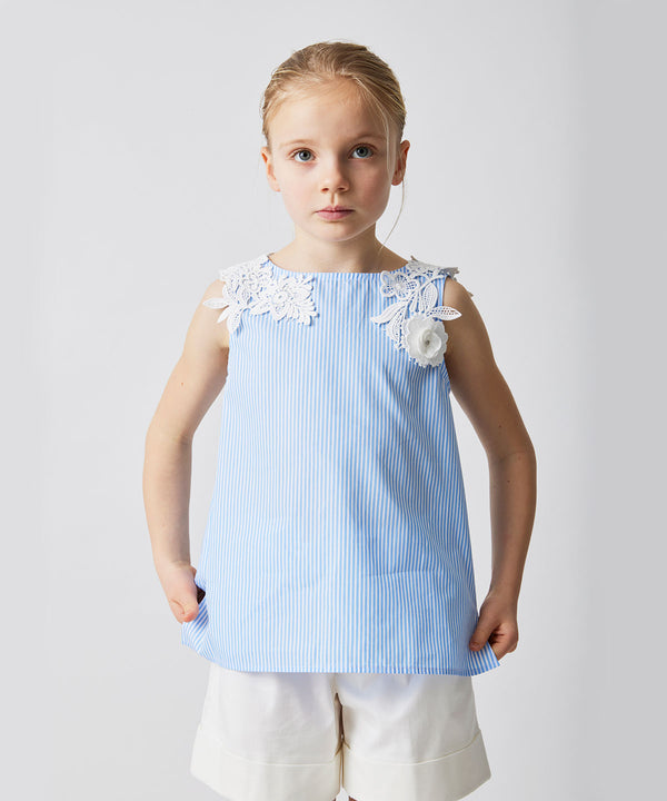 MAMERE Striped blouse with lace ★ 