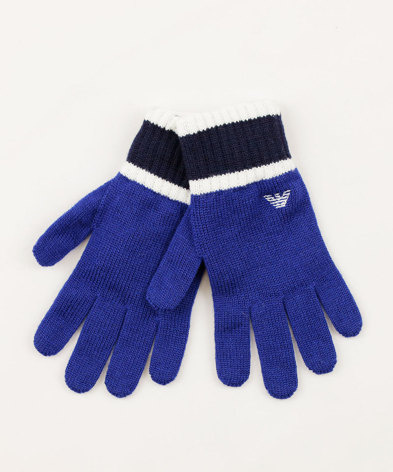 EMPORIO ARMANI ウール製 ジャカードカラーブロック グローブ
