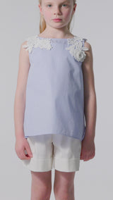 MAMERE Striped blouse with lace ★ 