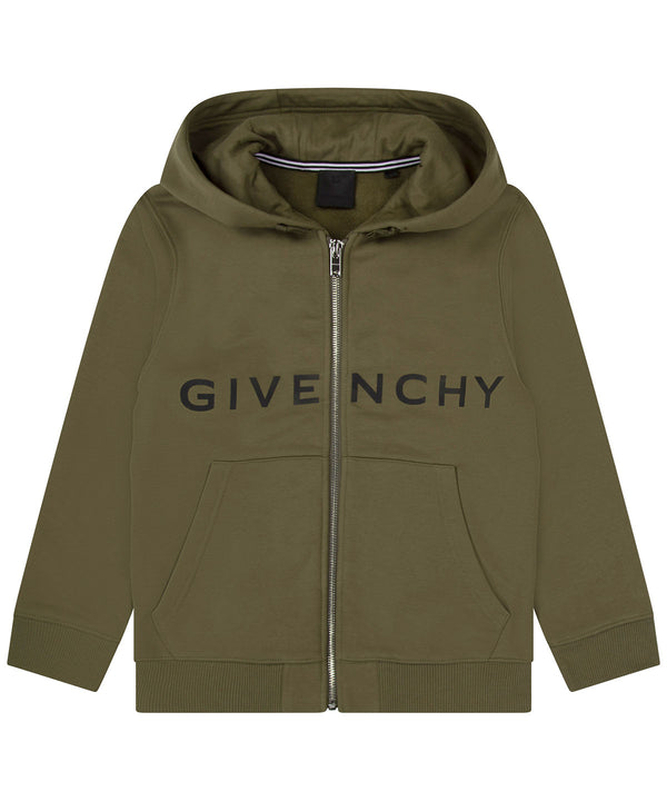 GIVENCHY ジップアップロゴスウェットパーカー１