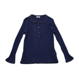 IL GUFO BABY&amp;KIDS Collared Rib Cut and Sew 92-840106600-06 2Y/3Y/4Y