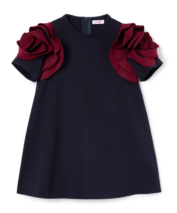 IL GUFO 袖フリルワンピース 02-840707364-18 3Y/4Y/6Y