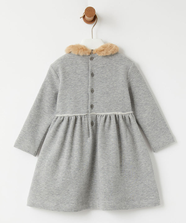 IL GUFO BABY&KIDS フェイクファーポケット付きワンピース2