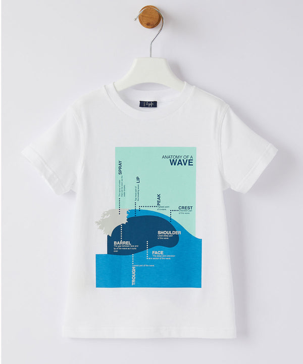 IL GUFO waveプリントＴシャツ 11-840107709-01 3Y/4Y/6Y/8Y/10Y