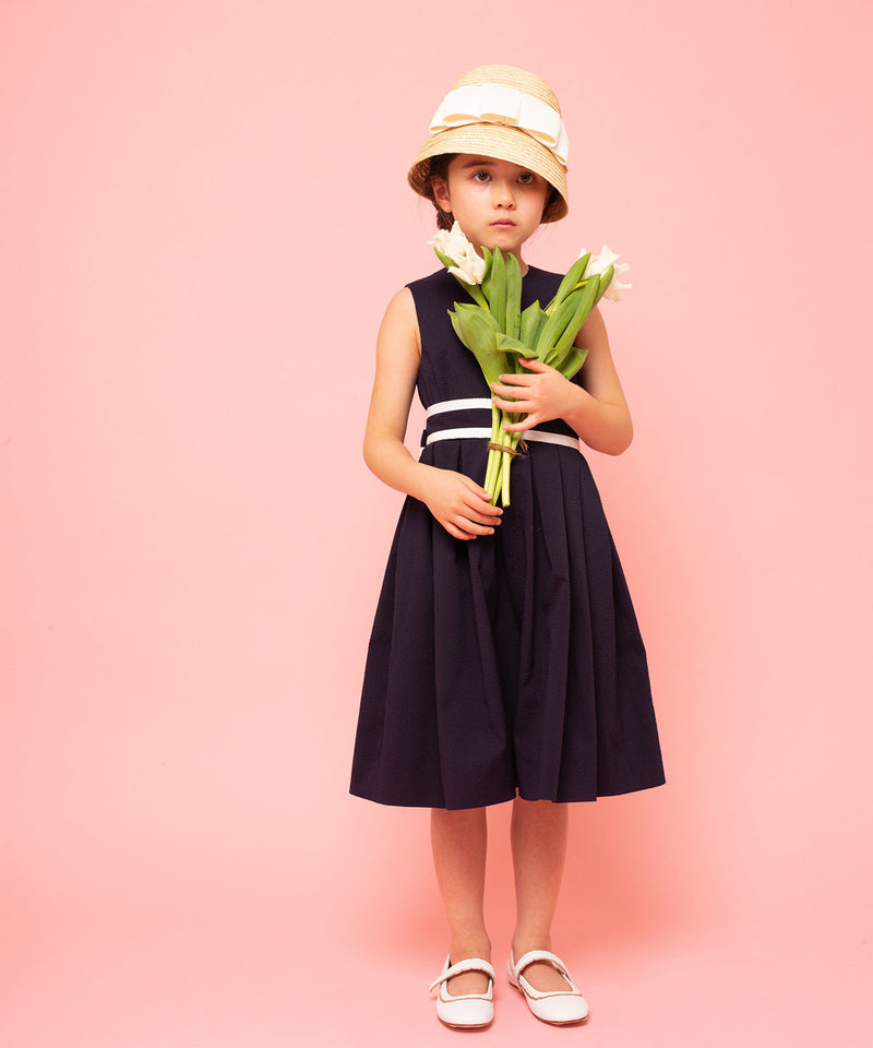 MAMERE Sleeveless Dress (Navy Soccer Solid Color) 